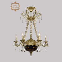 Подвесная люстра Art Classic 31.51.6.CK125SP.250SP.G.Sp.Amber.Blue.1B