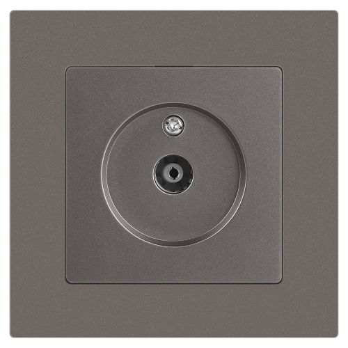 Розетка телевизионная одиночная TV СП Accent 6-301-09 IP20 титан Intro Б0063618