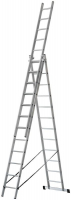 Лестница трехсекционная 3х12 H=343/594/841см 17.83кг усиленная алюм. FIT 65438