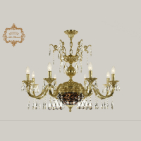 Подвесная люстра Art Classic 31.29.8.CK250SP.250GL.G.Sp.Amber.Blue.1D