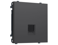 Комплект механизма телефонной розетки SIGMA Графит Мягкое касание RJ-11 Ambrella Volt MS912030 (SP9120, PR190)