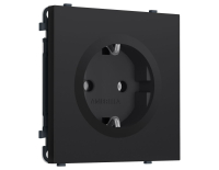 Комплект механизма электрической розетки SIGMA Черный Мягкое касание 50Hz 2P+E с/з 16A-250V QUANT PRO Ambrella Volt MS986010 (SP9860, PR141)