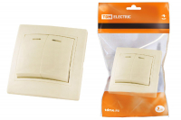 Выключатель двухклавишный с подсветкой Таймыр TDM Electric SQ1814-0105