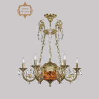 Подвесная люстра Art Classic 31.44.6.KR175SP.250IT.G.Sp.Amber.1D