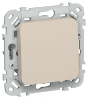 Выключатель проходной 1-кл. СП FLITE ВС61-1-0-ФлЛ 10А механизм льняной IEK FI-V12-0-10-1-K88