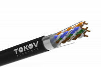 Кабель витая пара F/UTP 4х2х24AWG (0.48мм) кат.5E PE Fluke tested (м) TOKOV ELECTRIC TKE-C05-F/UTP-42-5E-305-OD