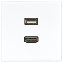 Розетка HDMI/USB Jung MALS1163WW