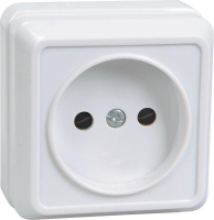 Розетка 1-м ОП Октава 10А IP20 без заземл. бел. GENERICA ERO10-K01-10-DC