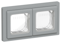 Рамка 2-м СП FLITE Рпро-2-55-ФлС IP55 сер. IEK FI-M20-32-55-K03