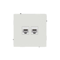 Розетка компьютерная 2-м KANT RJ45 кат.5E без шторки бел. песок DKC 7010664