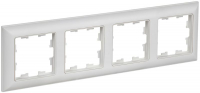 Рамка 4-м BRITE РУ-4-БрАБ арктич. бел./бел. IEK BR-M42-12-K91