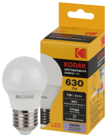 Лампа светодиодная Kodak LED P45-7W-865-E27 K 7Вт шар холодный дневной свет Е27 Б0057616