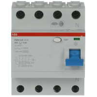 Выключатель дифференциального тока 4-модульный F204 A S-63/0,3 ABB 2CSF204201R3630