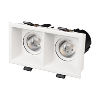 Карданный светильник Arlight MS-FLOW-BUILT-S157x85-2x6W Day4000 (WH, 55 deg, 230V) (IP20 Металл) 060936