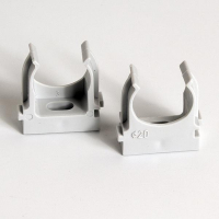 Держатель для труб (клипса) d20мм сер. (уп.100шт) TOKOV ELECTRIC TKE-LC-20-C06/100