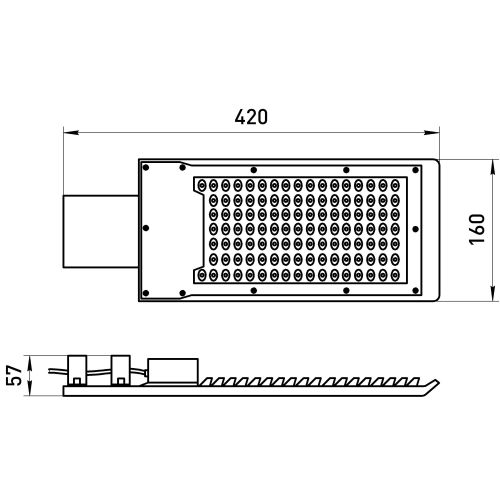 Светильник светодиодный SPP-503-0-50K-080 80Вт 5000К IP65 8000лм консольный (аналог ДКУ) Эра Б0043668