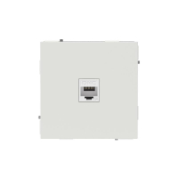 Розетка компьютерная 1-м KANT RJ45 кат.6A без шторки бел. песок DKC 7010673