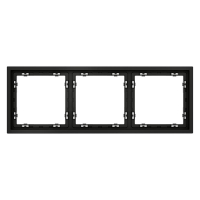 Рамка 3-м S70 пластик. черн. матов. Voltum VLS100308