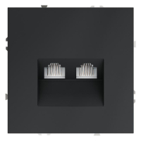 Розетка компьютерная 2-м СП S70 RJ45 + RJ45 кат.6 механизм графит Voltum VLS060207