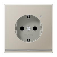Розетка Schuko с LED подсветкой Jung ES1520-OLNW