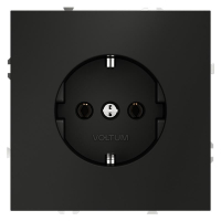 Розетка 1-м СП S70 16А с заземл. механизм черн. матов. Voltum VLS040108