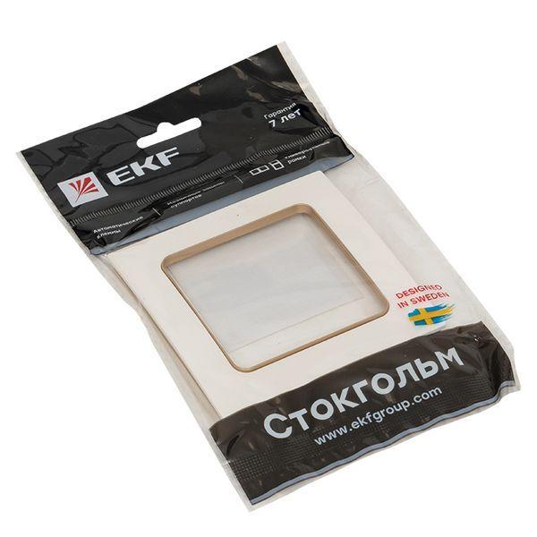 Рамка 1-м Стокгольм бел. с линией цвета шампань PROxima EKF EYM-G-302-10 Рамка 1-м Стокгольм бел. с линией цвета шампань PROxima EKF EYM-G-302-10