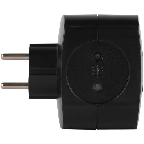 Разветвитель 4-м SP-4-3USBAC-B + 3 USB A+C со шторками 10А чер. Эра Б0069084