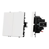 Выключатель звонковый 2 кл софт-тач белый кварц Arlight SWT-MKR2-SFPL-WH (250V, 10A) 061741(1)