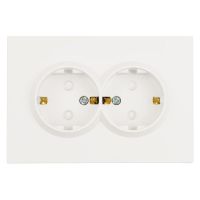 Розетка 2-местная СЗК Stekker 250В 16А Эмили RST16-5114-01ZK 50236