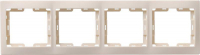 Рамка 4-м КВАРТА РГ-4-ККм горизонт. крем. GENERICA EMK40-K33-DM