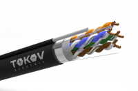 Кабель витая пара F/UTP 4х2х24AWG(0.51мм) + трос кат.5E PE Fluke tested (м) PRO TOKOV ELECTRIC TKP-C05-F42-5E-305-ODC