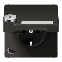 Розетка Schuko с крышкой Jung AL1520NAKLSLAN
