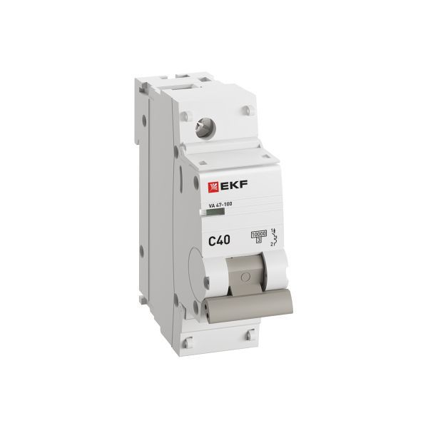 Выключатель автоматический модульный 1п C 40А 10кА ВА 47-100 PROxima EKF mcb47100-1-40C-pro