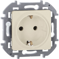 Розетка 1-м СП Inspiria 16А IP20 250В 2P+E защ. шторки немецк. стандарт механизм сл. кость IEK 673731