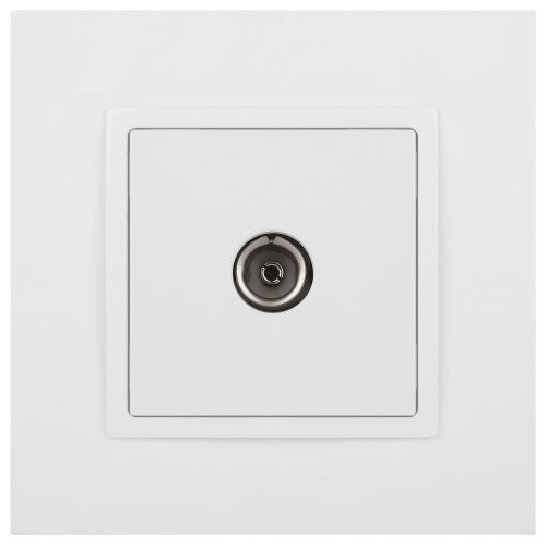 Розетка телевизионная одиночная TV 1мод. Elegance 14-3101-01 IP20 бел. Эра Б0034290