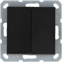 Кнопка 2-кл. 10А IP20 с переключающим контактом механизм антрацит Jasmart G3020B