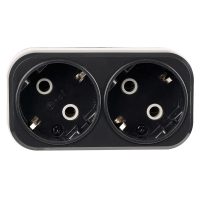 Разветвитель сетевой 2-местный Stekker 250V 16A ABS ADP16-22-20 50680