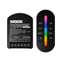 Контроллер 3-канальный для светодиодной ленты RGB 12-24В, 24А с пультом RF WOLTA WLC-C/07-24A