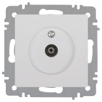 Розетка телевизионная одиночная TV СП Accent 6-301-01 IP20 бел. Intro Б0063601