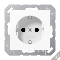 Розетка штепсельная Schuko Jung CD1520EDVPLWW