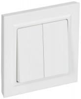 Выключатель 2-кл. СП BRITE ВСР10-2-0-БрАБ 10А в сборе арктич. бел. IEK BR-V20-0-10-K91-F