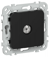 Розетка телевизионная оконечная СП FLITE РТВм-1-1-1-ФлЧ тип M экранир. механизм черн. IEK FI-A13-O-K02