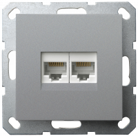 Интернет розетка Jasmart двойная S разъем RJ45х2 (8/8) G6106S