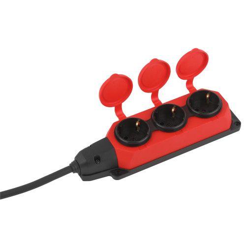 Удлинитель силовой UK-3e-3x1.5-20m-IP44(KG) с заземлением 3 розетки каучук 20м КГ 3х1.5кв.мм IP44 Эра Б0057581