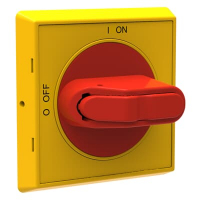 Ручка управления OHYS2RJ (желто-красная) для рубильников дверного монтажа ОТ16. ABB 1SCA105323R1001
