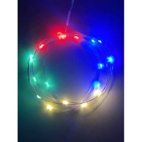 Гирлянда светодиодная "Нить" 2м 20LED АА IP20 мультиколор ENIN-2M Эра Б0041983