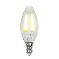Лампа светодиодная филаментная (UL-00002196) Uniel E14 6W 3000K прозрачная LED-C35-6W/WW/E14/CL GLA01TR