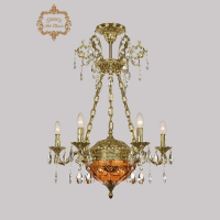 Подвесная люстра Art Classic 31.51.6.CK125SP.250SP.G.Sp.Amber.1E
