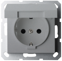 Двойная розетка SHUKO Jasmart с крышкой с защитными шторками (2P+T) 16A 250V G5505S