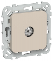 Розетка телевизионная оконечная СП FLITE РТВм-1-1-1-ФлЛ тип M экранир. механизм льняной IEK FI-A13-O-K88